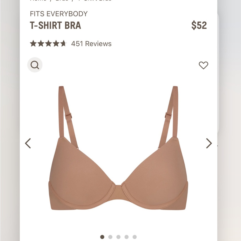NWT Skims 38C Fits Everybody T-Shirt Bra